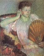 Mary Cassatt, The woman taking the fan